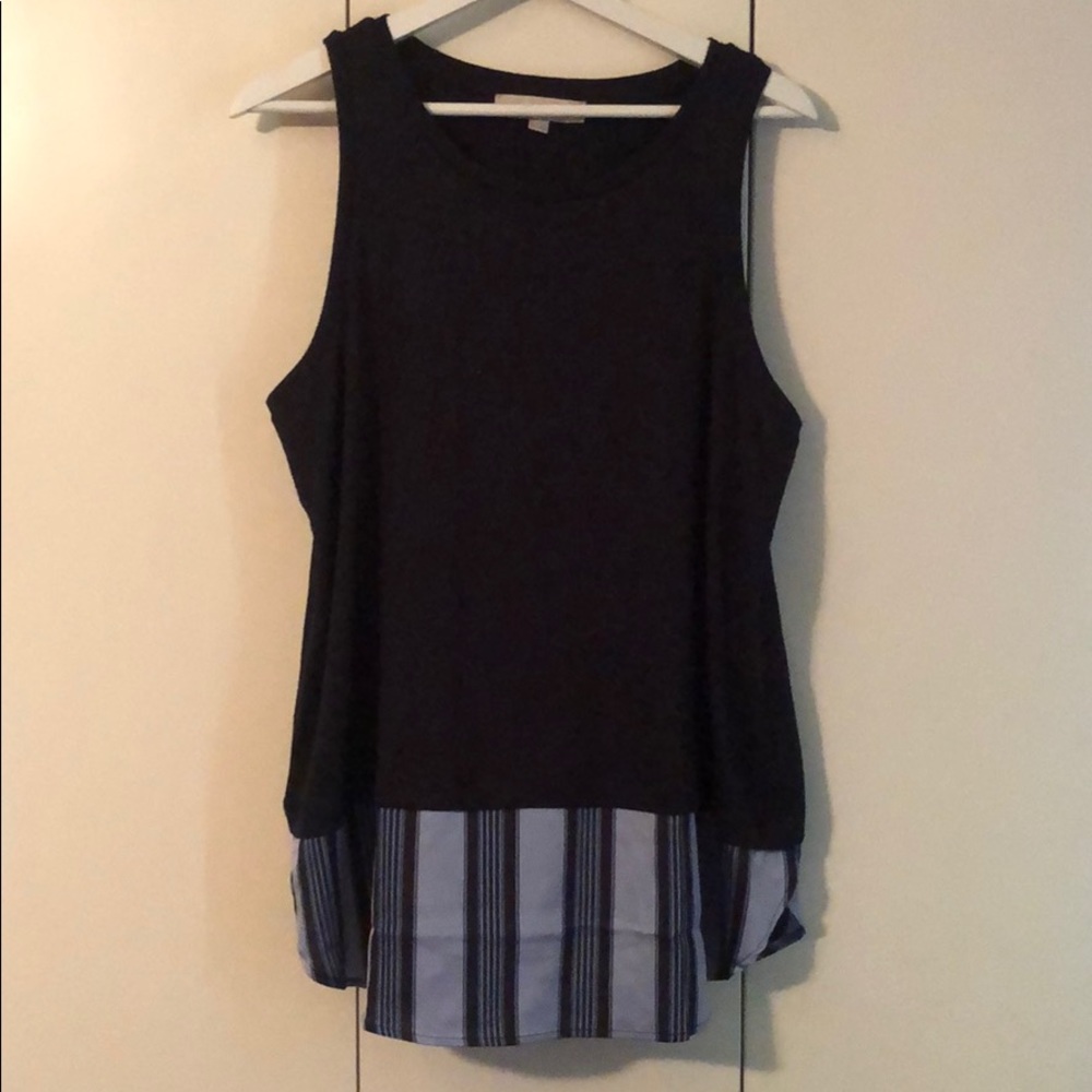 Loft Knit Tank with Shirttail Bottom Detail